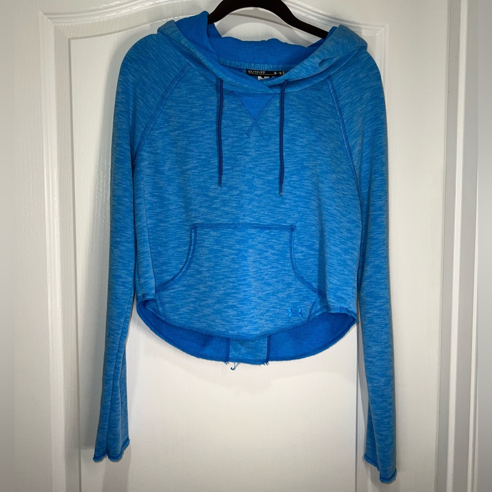 Under Armour Blue Rollick Cropped Pullover Hoodie Women’s XS